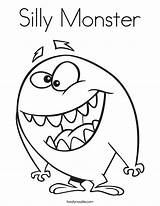 Coloring Monster Silly Twisty Noodle Friendly sketch template