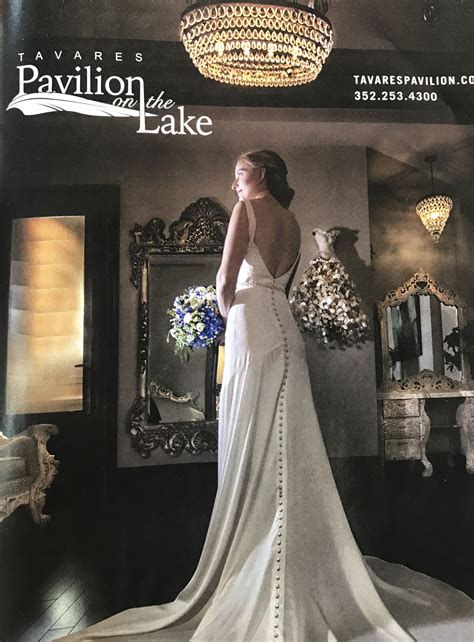 tavares pavilion   lake wedding beautiful blue  white bridal bouquet  knot magazine