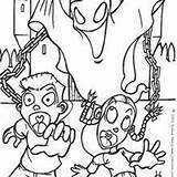 Halloween Ghost Coloring Pages Hellokids Phantom Walk Friends Scary sketch template