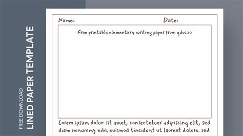 elementary lined paper  google docs template gdocio
