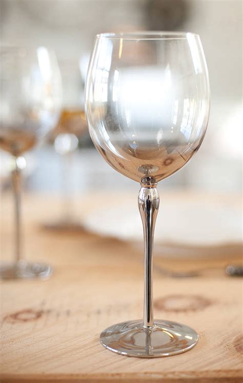 Silver Plated Wine Glasses Set Of Six By The Orchard