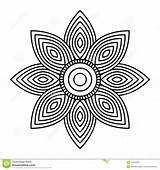 Ethnic Flower sketch template