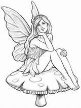 Pencil Fairy Drawing Drawings Fairies Simple Sketches Coloring Garden Sketch Easy Coroflot Mushroom Pages Kids Fantasy Draw Mikesell Nicholas Line sketch template