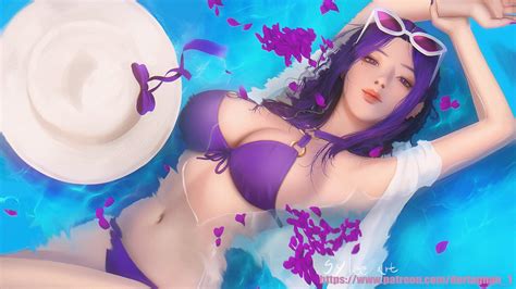 Pool Party Caitlyn Fanart By Seungyoon Lee Leagueoflegends