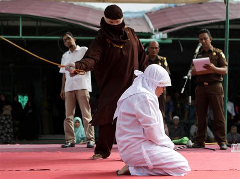 Indonesian Woman Lashed 100 Times For Being In Presence Of Man She Was
