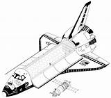 Shuttle Space Coloring Pages Getdrawings sketch template