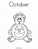 Coloring October Halloween Bear Twistynoodle Kids Pages Welcome Preschool Print Template Activities Crafts Teddy Noodle Worksheets Letter Built California Usa sketch template