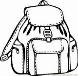 Backpack Bag Coloring Drawing Sleeping Printable Clipart Supplies Coloringpages101 Clipartmag Getcolorings sketch template