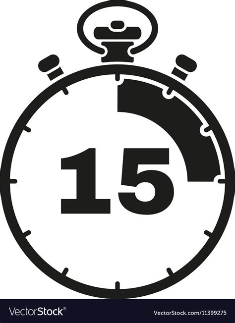 The 15 Seconds Minutes Stopwatch Icon Clock And Vector Image