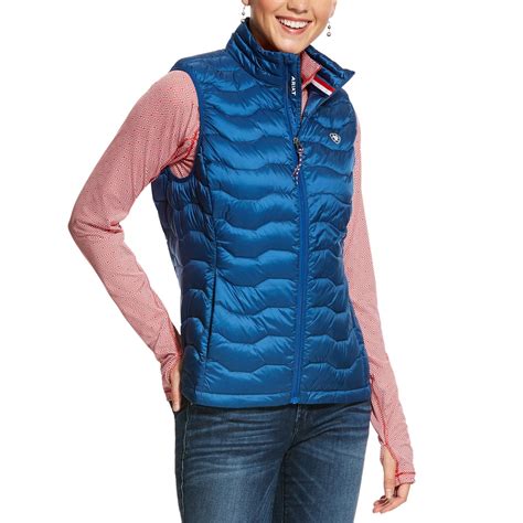 ariat ideal  ladies  vest gilet vertical blue