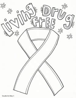 printable drug coloring pages   red ribbon week coloring pages