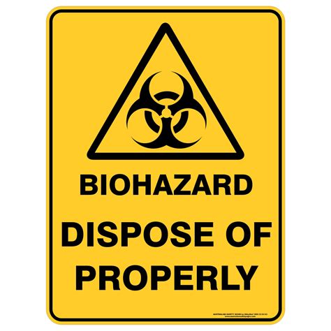 biohazard dispose  properly buy  discount safety signs australia