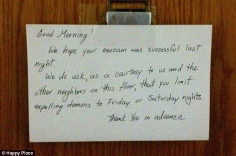 Hilarious Anonymous Notes Left On Neighbours Doors Daily Mail Online