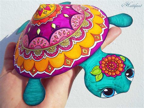 mandala turtle rare species coloring papercraft hattifant