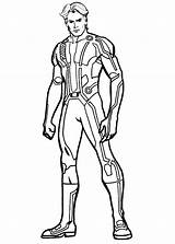 Coloring Pages Tron Legacy Kevin Flynn Color sketch template