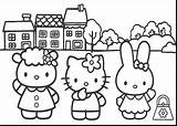 Kitty Hello Coloring Friends Pages Getcolorings sketch template