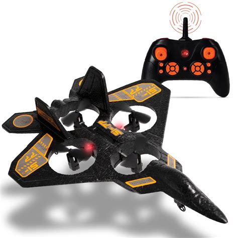 sharper image thunderbolt remote control stunt drone  ghz wireless fighter jet rc