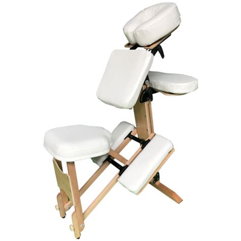 White Wooden Portable Massage Chair Y004 7520005 Nazih Cosmetics