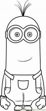 Kevin Minions Minion Colorear Coloringpages101 Getdrawings sketch template