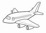 Coloring Airplane Pages Pdf Template Colouring Kids Plane sketch template