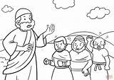 Coloring Israelites Moses Complaining Pages Through sketch template