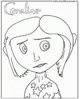 Coraline Coloring Pages Tim Burton Printable Halloween Print Film Beetlejuice Clipart Jones Drawing Colouring Color Party Drawings Sheets Movie Easy sketch template