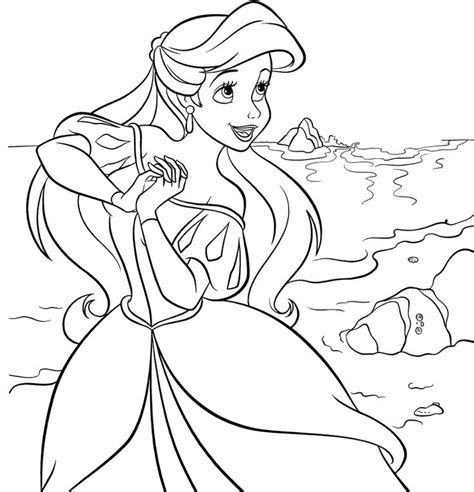 ariel colouring pages