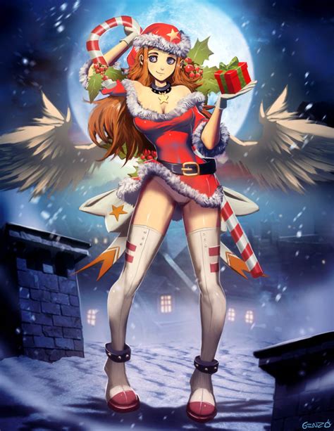 merry christmas holly girl by genzoman on deviantart