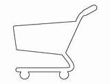 Cart Printable Shoping Shopping Template Diy Patterns Outline sketch template