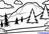 Pemandangan Mewarnai Sketsa Gunung Hitam Bagus Berwarna Pegunungan Marimewarnai Indah Dragoart Clipartmag sketch template