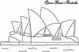 Opera House Coloring Sydney Australia Sidney Ready Famous Kids sketch template