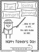 Card Happy Coloring Fathers Father Son Strong Fun Smart Worksheet Trace Funny Cards Worksheets Superhero Myteachingstation Daddy Kindergarten Crazy Dad sketch template
