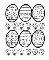Easter Coloring Egg Eggs Pages Printable Kids Sheets Flowers Color Print Easy Colouring Occasions Holidays Special Sheet Simple Paper Book sketch template