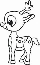 Coloring Reindeer Pages Realistic Baby Getcolorings Deer sketch template