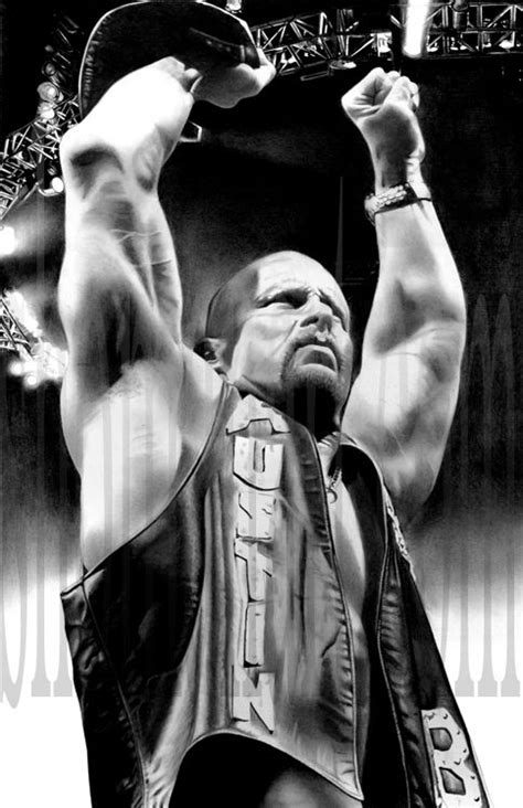 My Pencil Drawing Of Wwe S Stone Cold Steve Austin 2b And 4b Pencil On