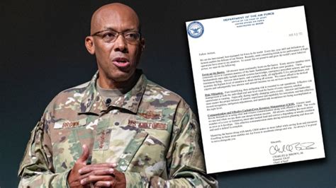 airmen  convinced gen charles brown publicly called  subordinates