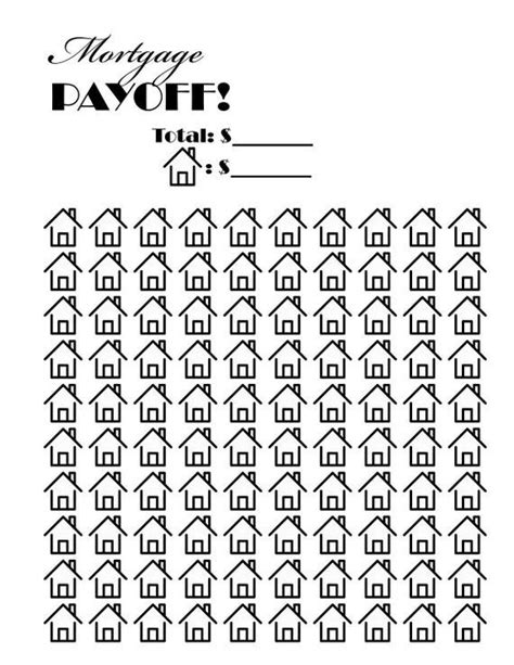 mortgage payoff tracker printable  etsy mortgage payoff