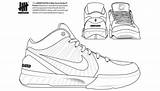 Kobe Protro Undefeated Iv Kenlu sketch template