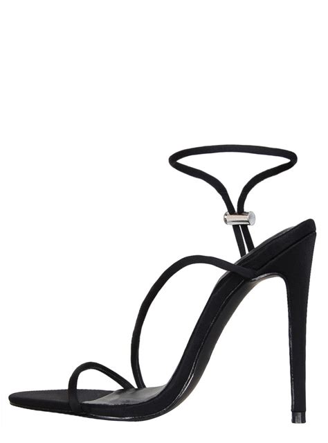 cherry black strappy toggle heels