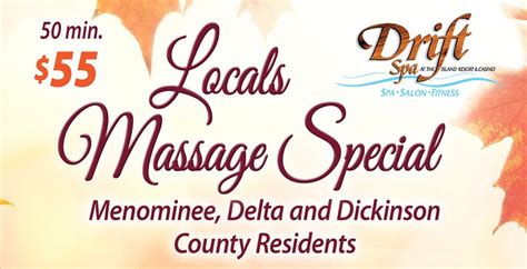 drift spa november massage specials  promotions