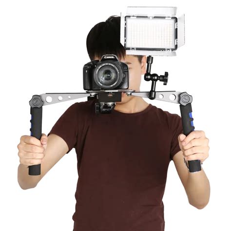 camera shoulder holder bracket stand hand grip stabilizer camera dual handheld aliexpress