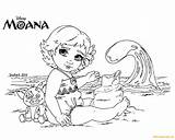 Moana Coloring Pages Baby Printable Color Disney Princess Drawing Te Colouring Online Lineart Print Kids Ka Scribblefun Sheets Colors Para sketch template