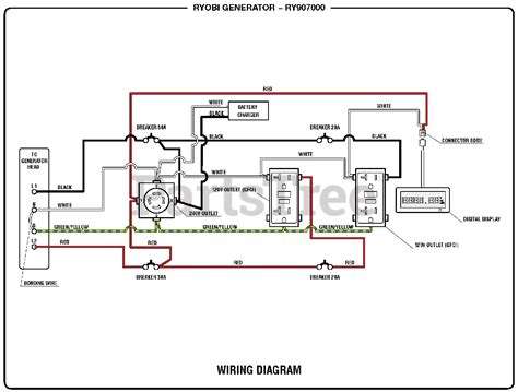 ryobi  generator wiring diagram  espanol wiring digital  schematic