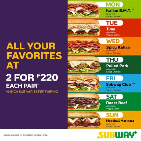 subway   php  daily favorites philippines graphic