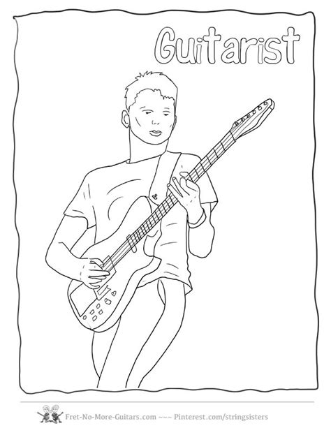 images  guitar coloring pages  pinterest tim obrien