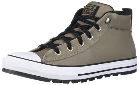 converse adult chuck taylor  star leather street mid top sneaker