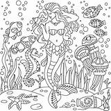 Underwater Mermaids sketch template