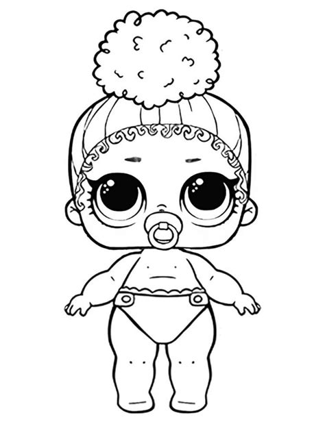 lil boss queen lol surprise doll coloring page  print