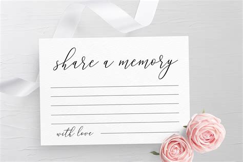 share  memory card template fully editable printable funeral etsy espana