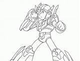 Megaman Colorear Armor sketch template